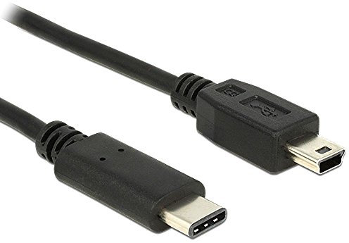 DeLock USB Type-C Stecker > USB 2.0 mini-B St. 1,0m (black)