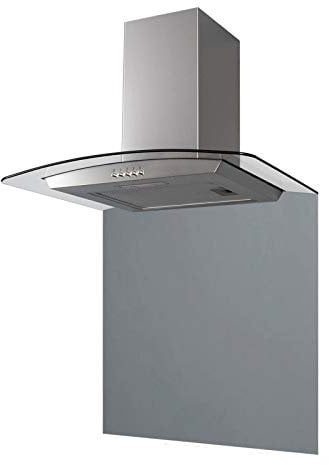 SIA SPC70GY 70cm x 75cm Grey Toughened Curved Glass Kitchen Splashback