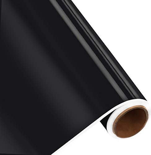 Belle Vous Adhesive Vinyl Vinyl Klebefolie Rolle Schwarz – 30cmx3 m Vinylfolie Selbstklebend für Plotter, Plotterfolie, Hobby, Basteln, Scrapbooking, Dekoration – Glänzende Vinylfolie für Sticker