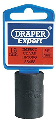 Draper 28488 Expert Impact Socket, 1/2 Square Drive, 16mm , Blue