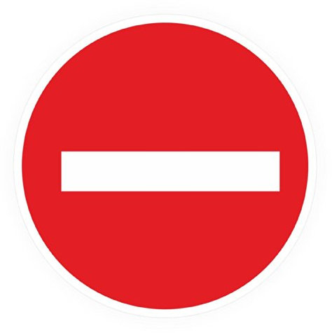 Schild Einfahrt verboten/Verbot der Einfahrt StVO Nr. 267 20 cm rund Alu-Verbund 3mm stark