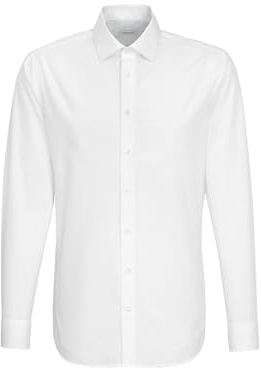 Seidensticker Men's Business Shirt - Slim fit - Non-Iron - Kent Collar - Long Sleeve - 100% Cotton