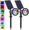 T-SUNUS LED Solar Spotlights, 7 LED Color-Changing Garden Solar Lights,Security Lighting, Path Lights,Christmas Landscape Light for Patio,Lawn,Tree,Yard, Garden (2Pack)