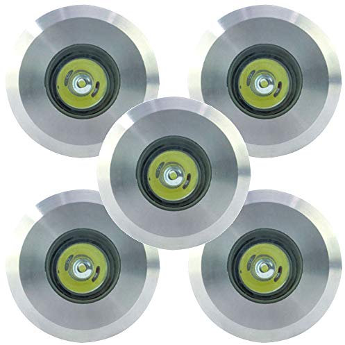 NCC-Licht Ritos LED's Garden 5 x LED Garten Einbauspot rund 42mm 5 x 1W silber kaltweiß Tageslicht 6000K