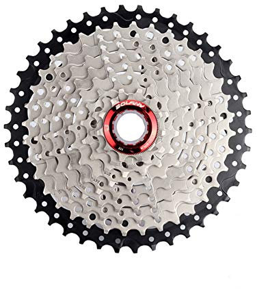 BOLANY 8-9-10-11-12 Geschwindigkeitskassette 11-32T 11-36T 11-40T 11-42T 11-46T 11-50T 11-52T Wide Ratio MTB-Fahrradteil Freilauf Ritzel mit Umwerferverlängerung (9 Geschwindigkeit 11-46T)