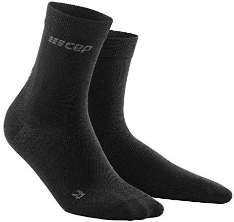CEP – ALLDAY RECOVERY COMPRESSION MID CUT SOCKS für Herren | Merino Socken mit Kompression in anthrazit | Größe V