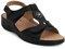 Cushion Walk Womens Ladies Twin Touch Fasten Sling Back Floral Summer Beach Fashion Sandals Sizes UK 3-8 (5 UK, Black, numeric_5)