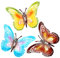 Suerhatcon 3 Stücke Metall Schmetterling Wanddeko, Garten Kunst Schmetterling Wandbehang Skulpturen Dekoration für Indoor und Outdoor