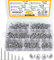 Viti Autofilettanti Autoperforanti per Metallo - Assortimento Acciaio Inox 220PZ 13mm 16mm 19mm 25mm 32mm 38mm 50mm - Set 7 Dimensioni Testa Piatta