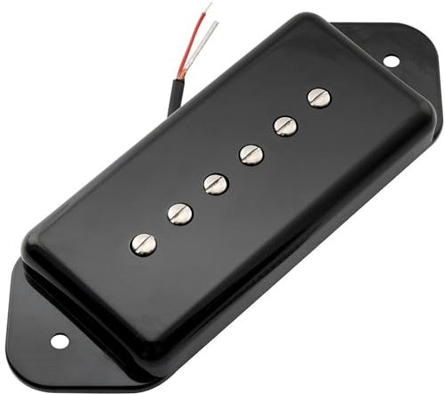 Artec ASA91 Alnico 5 Micro P90 Dogear Chevalet Simple Bobinage 7,5K pour Guitare électrique, Noir
