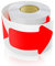 Meitaat 200 adesivi a forma di freccia, 7,6 x 15,2 cm, autoadesivi, resistenti alle intemperie, colore rosso fluorescente