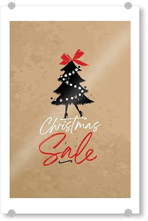 artboxONE Acrylglasbild 150x100 cm Typografie Weihnachtsbaum basteln - Bild einzelhandel Feiertag