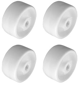cyclingcolors 4x Kunststoff-Rollen 25mm Weiß Laufrolle Führungsrolle Möbel Bett Schiebetür Tür Schublade Schrank