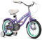 Glerc Freesia 14 Zoll Kinder Cruise Bike für Alter 3 4 5 Jahre alt kleine Mädchen Retro Vintage Style Kinder Fahrräder mit Stabilisatoren & Glocke für Geschenk, violett