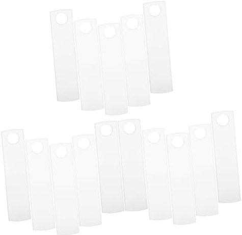 SEWACC 15 Piezas etiqueta con nombre para vasos Placas de identificación en acrílico Etiqueta acrílica etiqueta de vaso en etiquetas de nombre acrílicas para sublimación