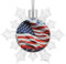 Weihnachtsbaumschmuck, US-Flagge, bedruckte Weihnachtsschneeflocken-Ornamente, hängende Weihnachtsbaumschmuck