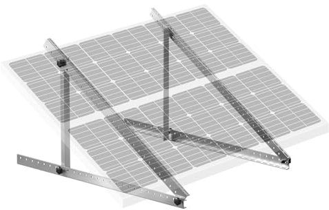 VEVOR Support de Panneau Solaire, 104 cm, Fixation de Panneau Solaire de 100-300 W Inclinable Réglable 0-90° en Aluminium Léger avec Pieds Pliables pour Camping-car, Toit, Bateaux, Système Hors Réseau