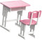 harayaa Puppenhaus-Miniatur-Schreibtisch- und Stuhl-Set, winziges Möbelmodell, Mini-Tisch und Stuhl, Rosa