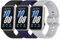 Meliya Straps for Samsung Galaxy Fit 3, 3Pack Silicone Wristband Sports Replacement Strap for Galaxy Fit 3,Black+Grey+Midnight Blue