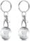Caianwin 2 Pcs Trolley Token Stainless steel Trolley Coin UK for Supermarket 12 Sided Shopping Carts Keyrings for Shopping Basket Locker
