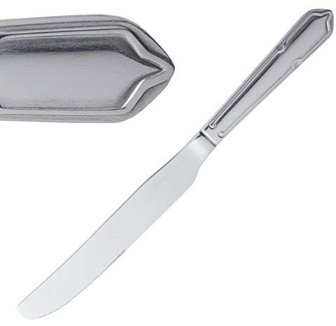 Olympia Dubarry Table Knife Set of 12 - Stainless Steel, High Polished Dining Cutlery C138