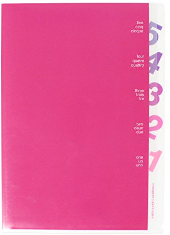 Midori 5 pocket clear holder Die cut number design