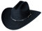 Stars & Stripes Westernhut und Filzhut San Antonio schwarz Westernhut Cowboyhut Westernkleidung Strohhut f??r Damen und Herren (57 cm) Schwarz