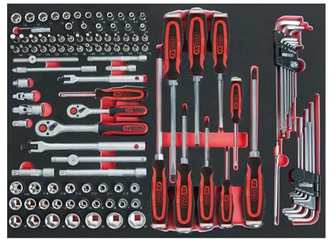 KS Tools 1/4'+3/8“ SCS Steckschlüssel-Satz, 118-tlg. in 1/Systemeinlage