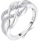 YL Keltischer Ring 925 Sterling Silber April Geburtsstein weißen Zirkonia Jubiläum Ewigkeit Unendlichkeit Keltischer Knotenring für Damen(Größe 54）