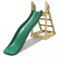 Rebo® Free Standing Garden Wave Slide with Wooden Platform - 6FT (175cm) Slide Dark Green | Kids Garden Furniture | OutdoorToys | Sturdy construction, Pressure Treated Timber