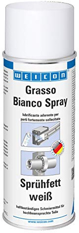 WEICON Grasso Spray, per cuscinetti a sfera e simili | Bianco | 400 ml