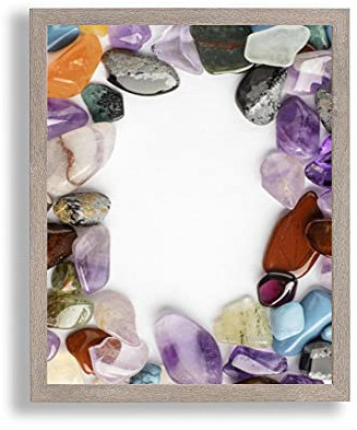 Bilderrahmen Opal N | 67x90 cm | Apfelholz Dekor | klares Kunstglas | Poster Puzzle Diamond Painting Drucke