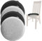 com-four® 4X Sitzkissen aus Filz Ø 40 cm - gepolstertes Stuhlkissen - runde Sitzpolsterauflage für Esszimmer, Garten, Balkon - 2-farbiges Wendekissen