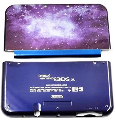 New New3DSXL Black Top & Bottom Shell Cover Plates Replacement, for Nintendo New 3DS XL LL 3DSXL Handheld Game Console, Outer Housing Case A/E Faceplate Coverplate 2 PCS Accessories