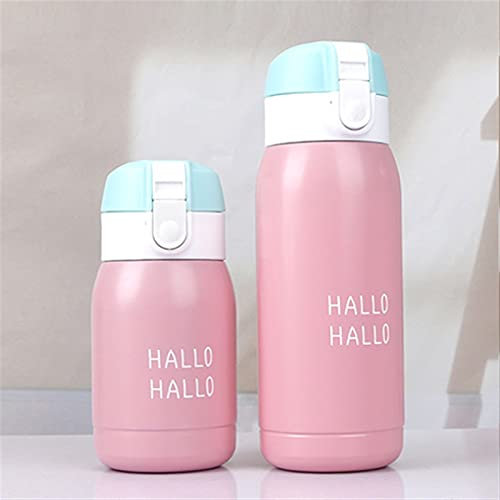 Frasco aislado Taza termo de viaje, 200 ml / 360 ml Lindo caramelo Mini taza termo Botella de agua caliente de dibujos animados Taza de café térmica de acero inoxidable Frasco de vacío aislado (200ML,
