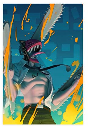 FISH DRAGATE Chainsaw Man Anime 065 Leinwand-Poster, Schlafzimmer, Dekoration, Sport, Landschaft, Büro, Raumdekoration, Geschenk, ohne Rahmen, 30 x 45 cm