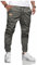 LIUPMWE Herren Hose Chino Cargohose Jogginghose Baumwolle Casual Sporthose Sweatpants Herren mit Taschen Freizeithose Elastische Taille mit Kordelzug,XXL,Grau