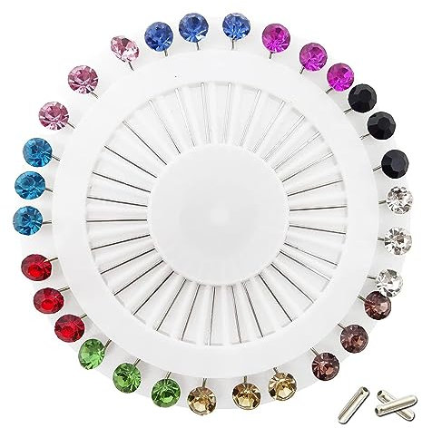 PIWINE Hijab-Anstecknadeln, muslimische Hijab-Brosche-Dekoration, Schal-Pullover-Schal-Anstecknadeln für Damen-Hochzeitskleider, Hijab-Anstecknadeln in mehreren Farben,Multi colored