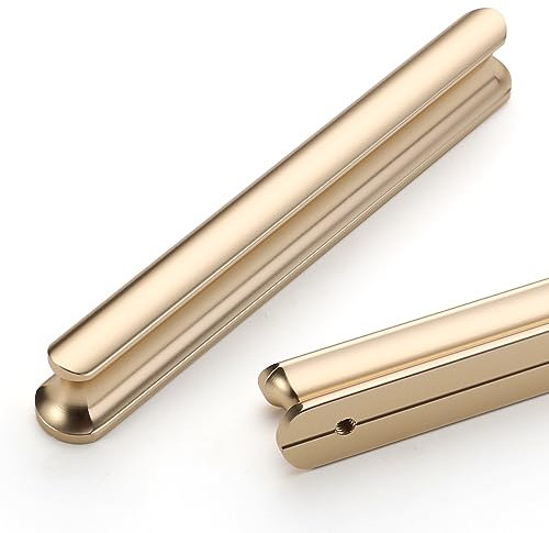 Coinkoly 10 Stück Möbelgriffe Champagner Gold 96mm Lochabstand Möbelgriffe Griffe Schrankgriffe Küchengriffe Schubladengriffe Kleiderschrank Türgriffe CK-EU0001