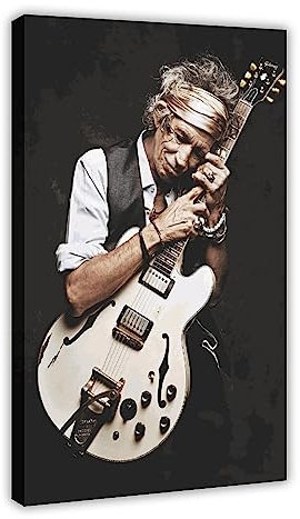 GUyfam Rock-Gitarrist Keith Richards Poster (2) Leinwand Poster Wandkunst Dekor Druck Bild Gemälde für Wohnzimmer Schlafzimmer Dekoration 60 x 90 cm