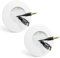 LEENUE TV Cable Hider for Wall Mounted TV, Slim Round Brush Wall Grommet with Hole Saw Drill Attachment for Easy Installation, In Wall Cable Management for Cables Pass Through, White 2-Pack