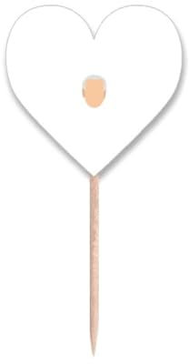 Banderas individuales para palillos de dientes del presidente de los Estados Unidos, diseño de corazón