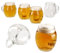 MamboCat 6er Set Fußball Biergläser 0,5L geeicht I 6 Personen I stabile Bierkrüge mit Henkel & Fußball-Relief & Schild für individuelle Gestaltung