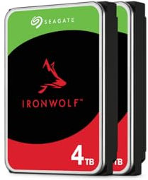 Seagate IronWolf ST4000VN006 - Disco rigido interno da 4 TB, NAS HDD, 3,5 pollici, 5400 giri/min, CMR, 256 MB di cache, SATA 6 GB/s, argento, con 3 anni di servizio Rescue FFP, numero modello: