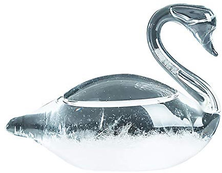 LTXDJ Storm Glass Weather Forecaster, Weather Station Bird Liquid Barometer Cute Creative Decorative Weather Predictor For Home Office, As Gift (Swan)