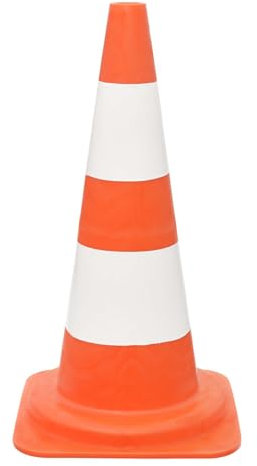 Wiltec Cône de signalisation 50 cm – 500 x 290 x 290 mm – en PVC robuste et durable – avec réflecteurs – Circulation, Chantiers, Travaux