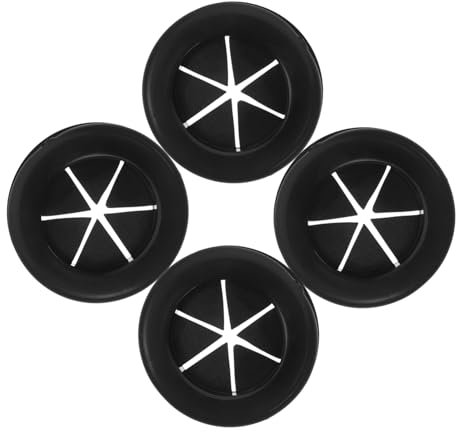 GARVALON 4stücke Schwarze Gummitüllen Kabelschutz Schreibtischtülle Flexible Schreibtischlochabdeckung Für Büro Und Zuhause