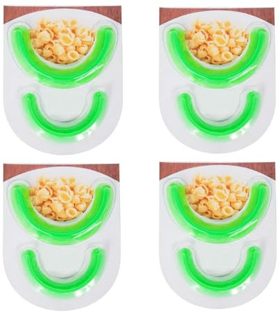 Xzyden 4Pcs Food Separator Strip,Versatile Silicone Food Dividers, To Keep Runny Food From Spread for Home Kitchen, Reusable Dish Organizers (16x12x3cm) (Green)