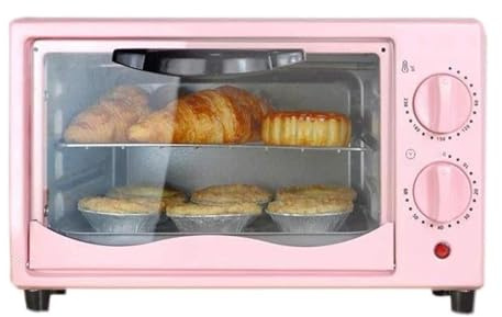 Friggitrice ad aria mini multifunzionale da 12L, forno tostapane, forno convettore da tavolo, rosa (piccole dimensioni)