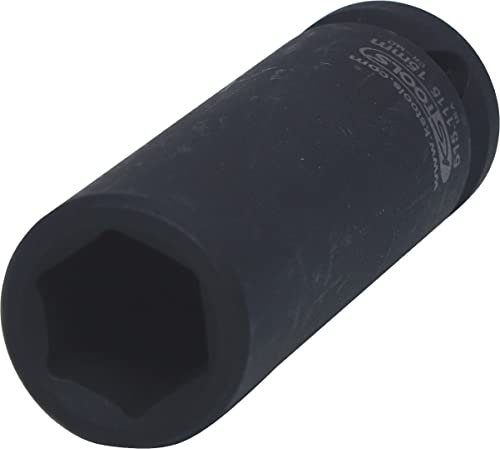 KS Tools - 515.1115 - Douille longue à chocs 6 pans 1/2 - 15 mm - Sur carte (ref -E)